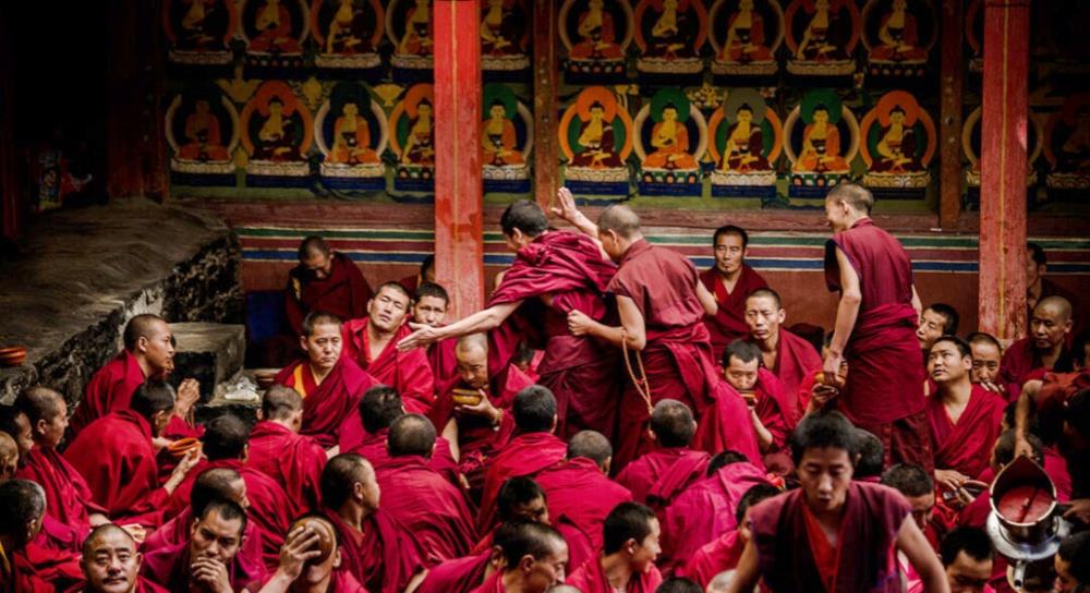 Das Tashilhunpo Kloster, seit dem 17. Jahrhundert Sitz der Panchen Lamas und einer der größten Klosteruniversitäten der Gelug Schule.